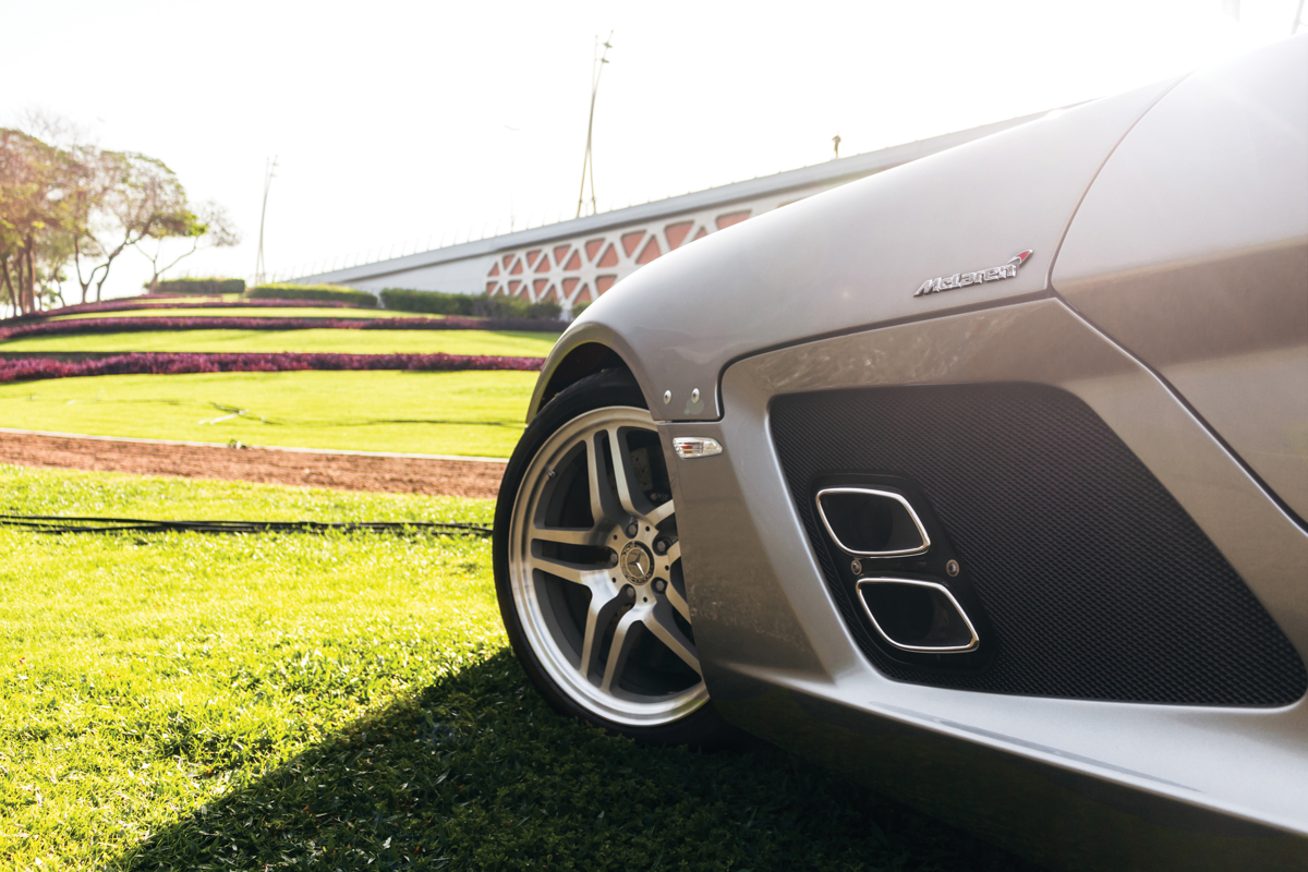 Tire of 2009 Mercedes-Benz SLR McLaren Stirling Moss offered at RM Sotheby’s Villa Erba live auction 2019